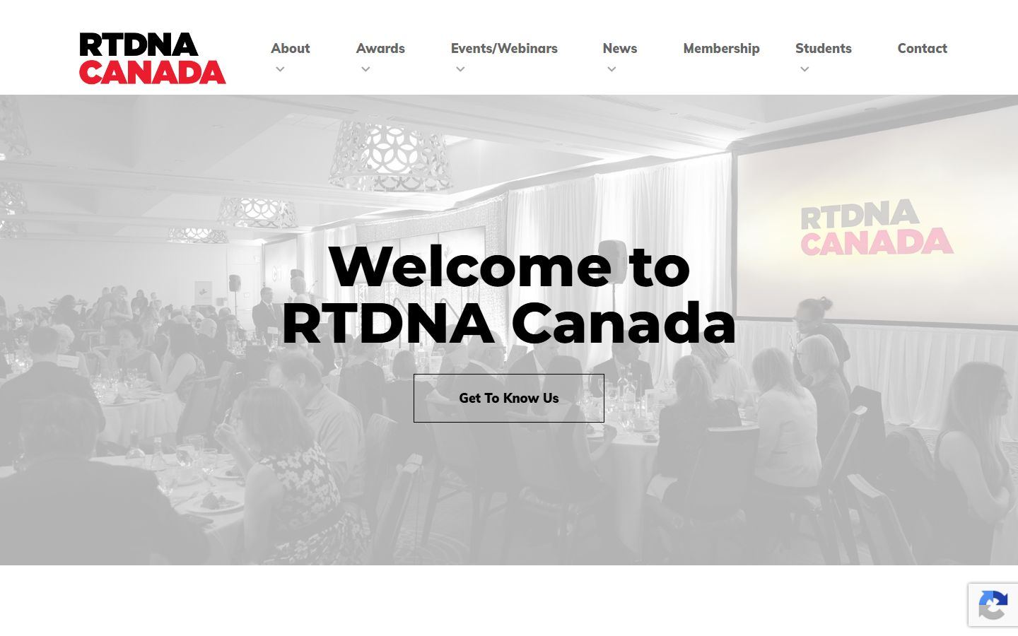 RTDNA Canada Awards website screenshot